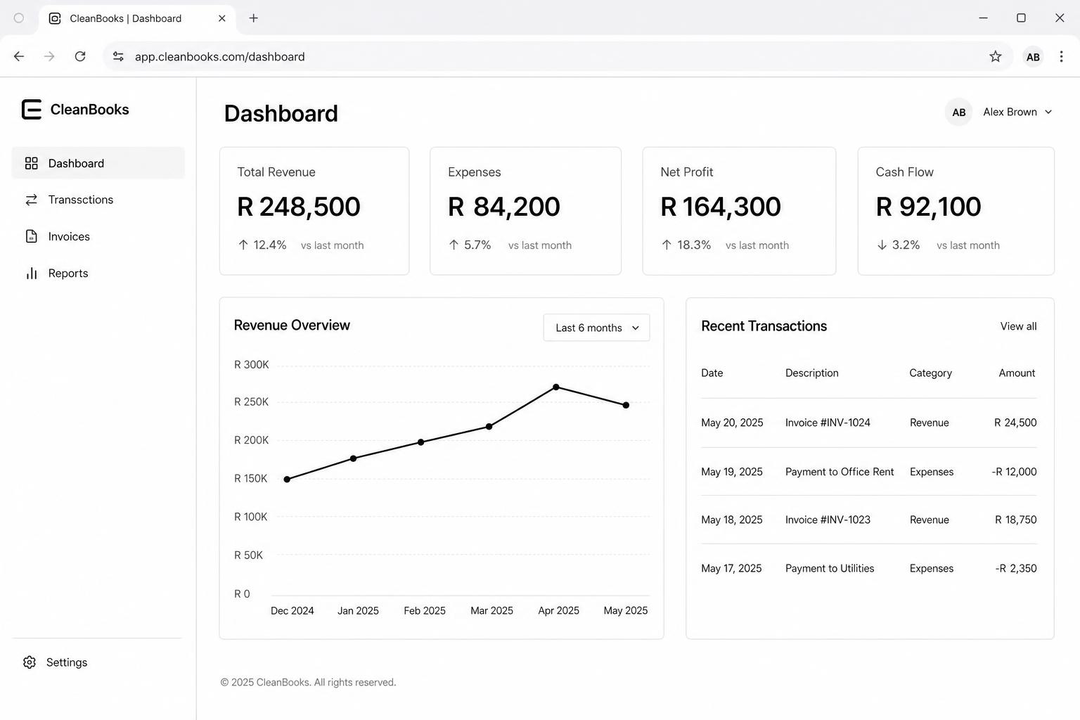 Clean Accounting CleanBooks | Free Invoice Generator & SA Accounting Software